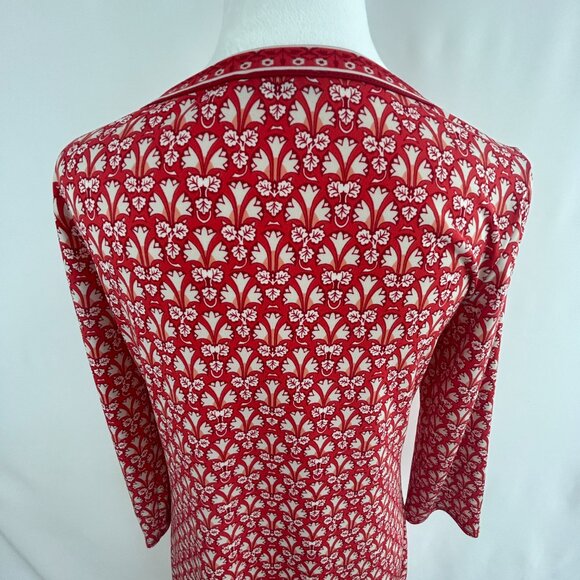Max Studio Boho Red Floral Shift Dress – Women's Small - Picture 7 of 10